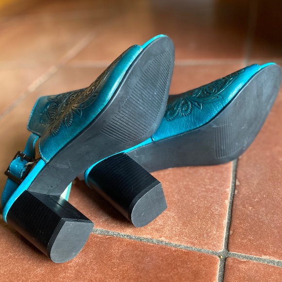 Roper Wear Of The West | Turquoise Mules - Picture 8 of 12
